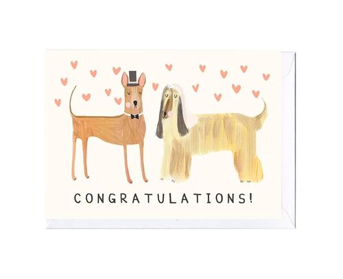 DOG WEDDING CONGRATS Card