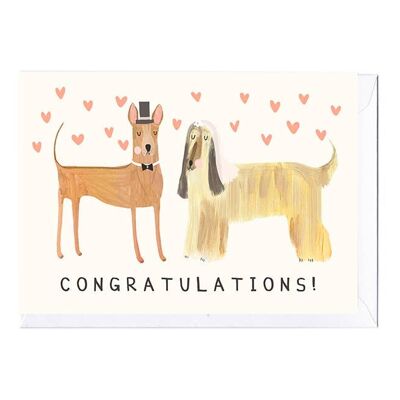DOG WEDDING CONGRATS Card