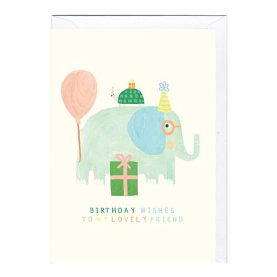 BIRTHDAY WISHES ELEPHANT Card