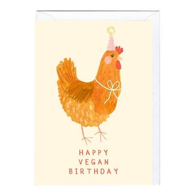 Tarjeta de feliz cumpleaños vegano