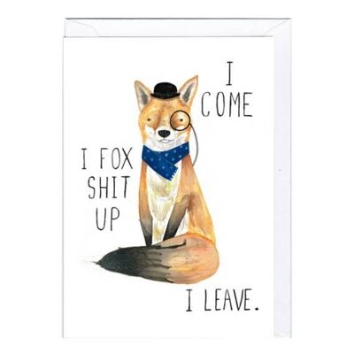 Fox Shit Up Card