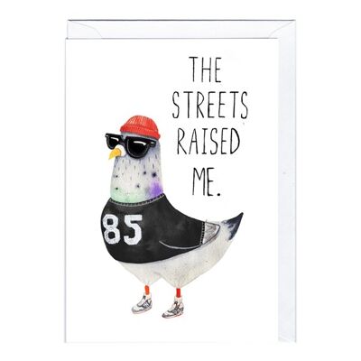 Greeting Card - JA2055 STREET PIGEON