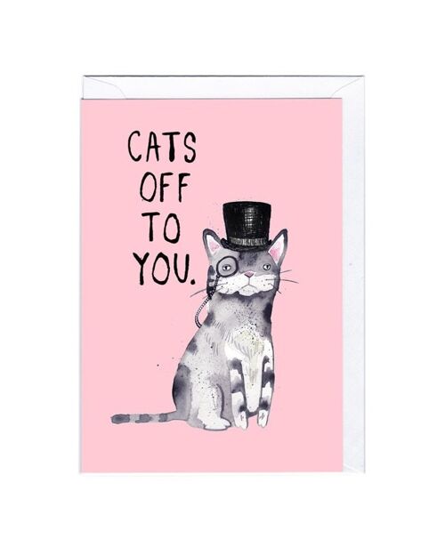Greeting Card - JA2061 CATS OFF TO YOU