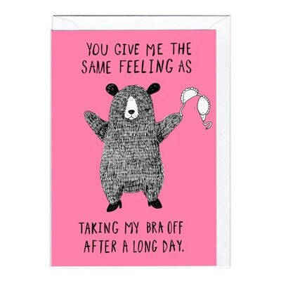 Greeting Card - JA2102 BRA OFF BEAR