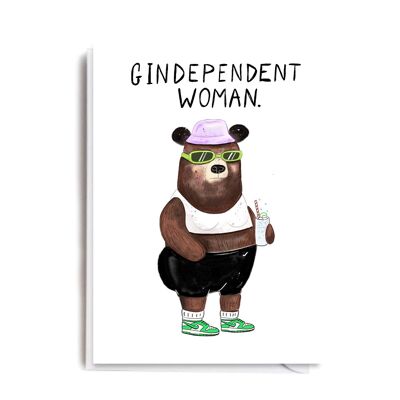 GINDEPENDENT WOMAN Card