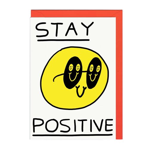 STAY POSITIVE LINES Card
