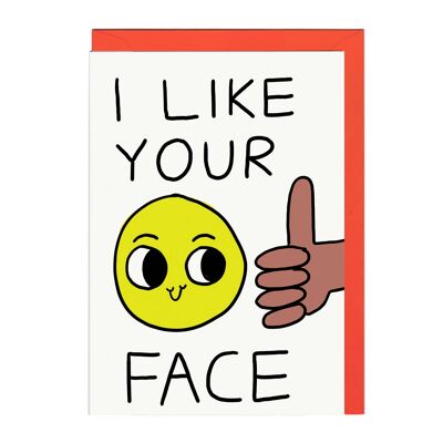 I LIKE YOUR FACE LINES Card