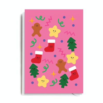 Greeting Card - LP104 CHRISTMAS STOCKINGS