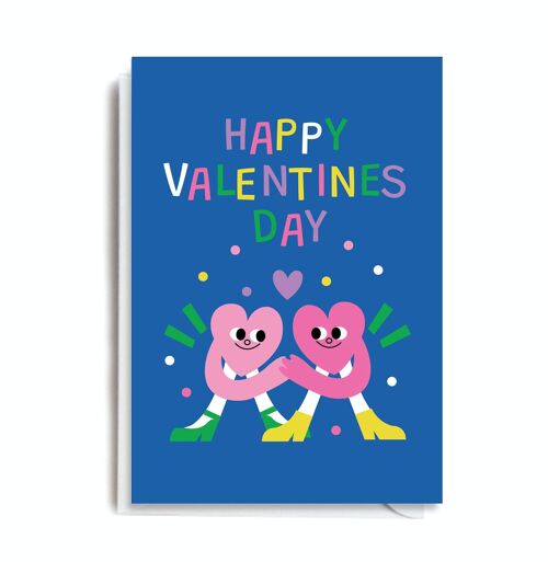 Greeting Card - LP106 HAPPY VALENTINES HEARTS