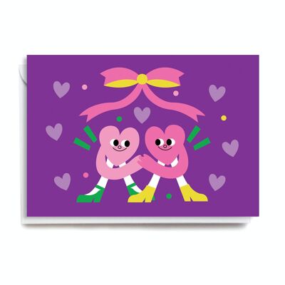 Greeting Card - LP110 LOVE HEART BOW