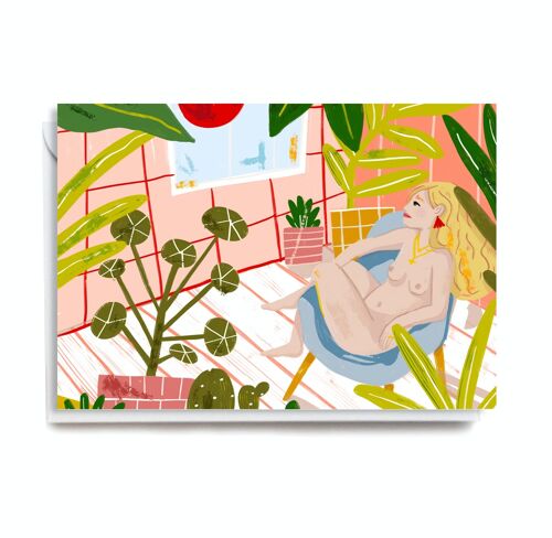 Greeting Card - MAX123 PLANT GIRL