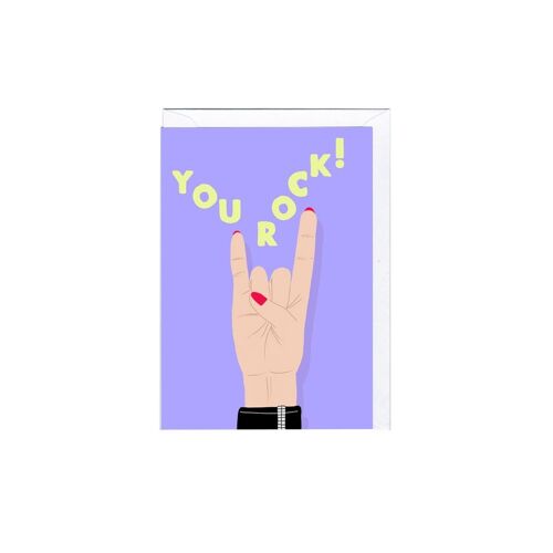 Greeting Card - MJ2052 YOU ROCK