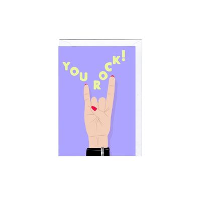Greeting Card - MJ2052 YOU ROCK