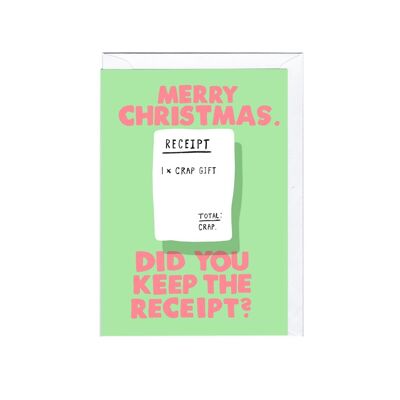 Greeting Card - MJ2058 RECEIPT