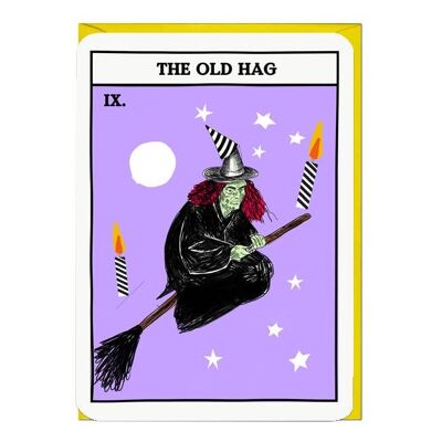 Carte de tarot de la vieille sorcière