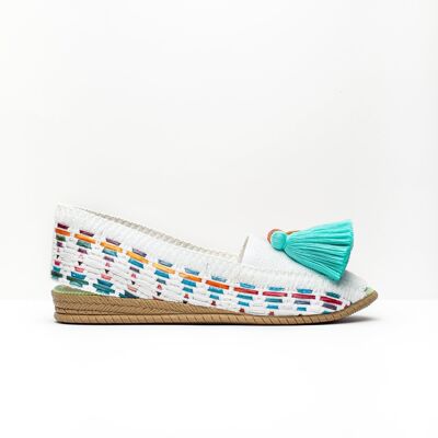 Magnolia Blanca - Espadrillas da donna con nappine con suola in sparto