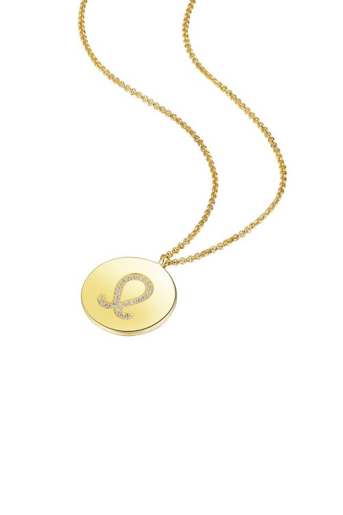 Gold Plated Silver Zodiac Necklace - leo