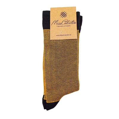 MissSock Low Cane Spike Giallo-Antracite