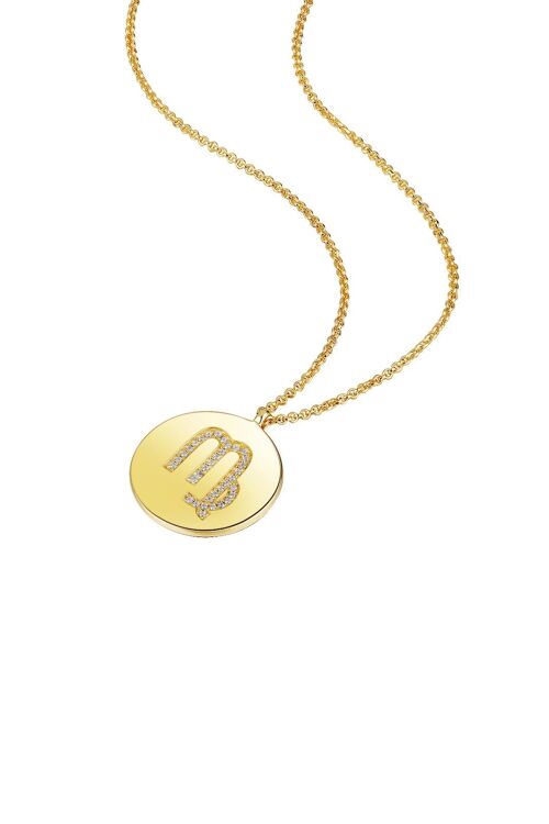 Gold Plated Silver Zodiac Necklace - Virgo