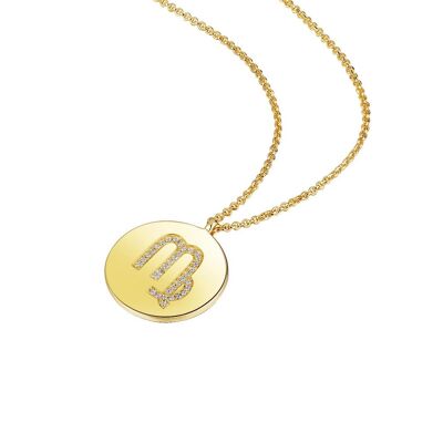 Gold Plated Silver Zodiac Necklace - Virgo
