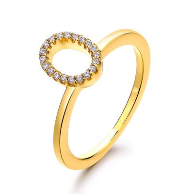 Emoji Surprise Surprise Ring aus vergoldetem Silber