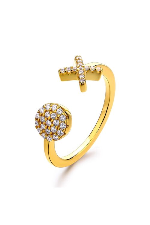 Emoji OX Love Gold Plated Silver Ring