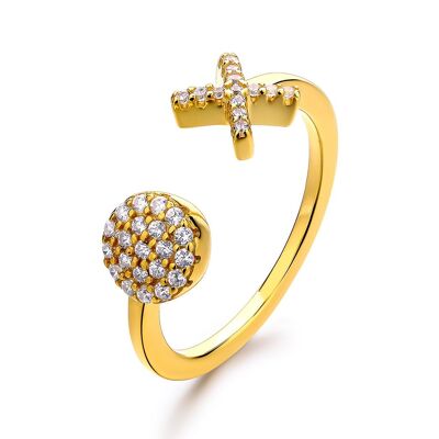 Emoji OX Love Gold Plated Silver Ring