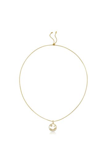 Collier en argent plaqué or Emoji Naughty Wink 3