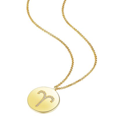 Gold Plated Silver Zodiac Necklace - Aries