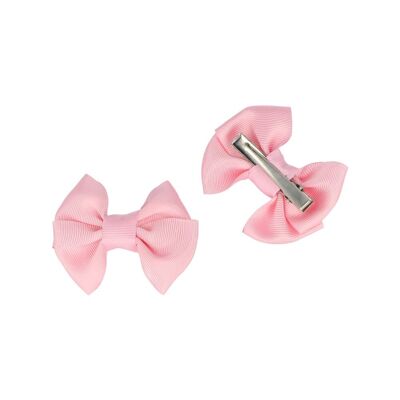 Haarschleife mit Clip – 7 x 6 cm – Rosa