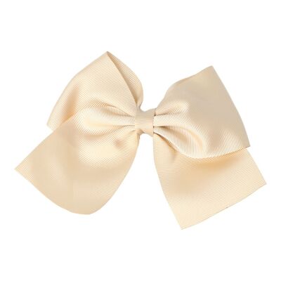 Hair Bow with Clip - 11 X 9 cm - Light Brown