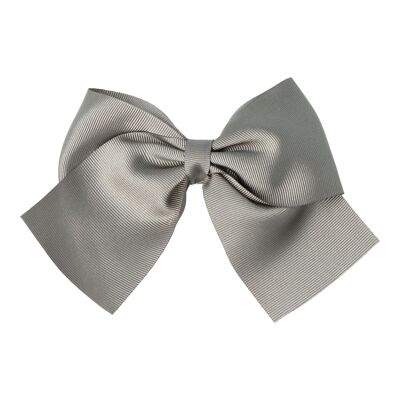 Hair bow with Clip - 11 X 9 cm - Dark gray
