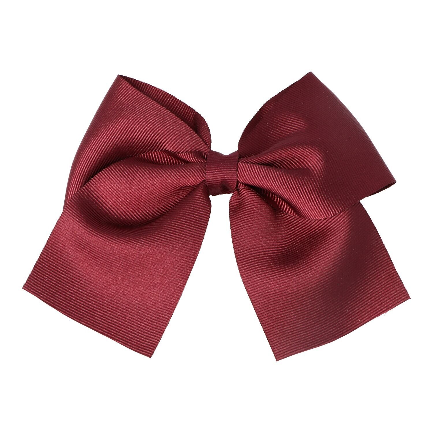 Lazo Infantil para pelo con pinza - Cinta Grosgrain - 11 X 9 cm - Burdeos