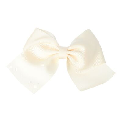 Hair bow with Clip - 11 X 9 cm- Ecru