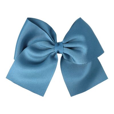 Hair Bow with Clip - 11 X 9 cm - Ocean Blue