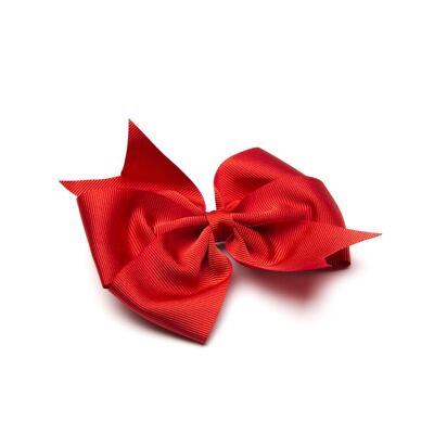 Doppio fiocco per capelli - 10 X 8 cm - Rosso