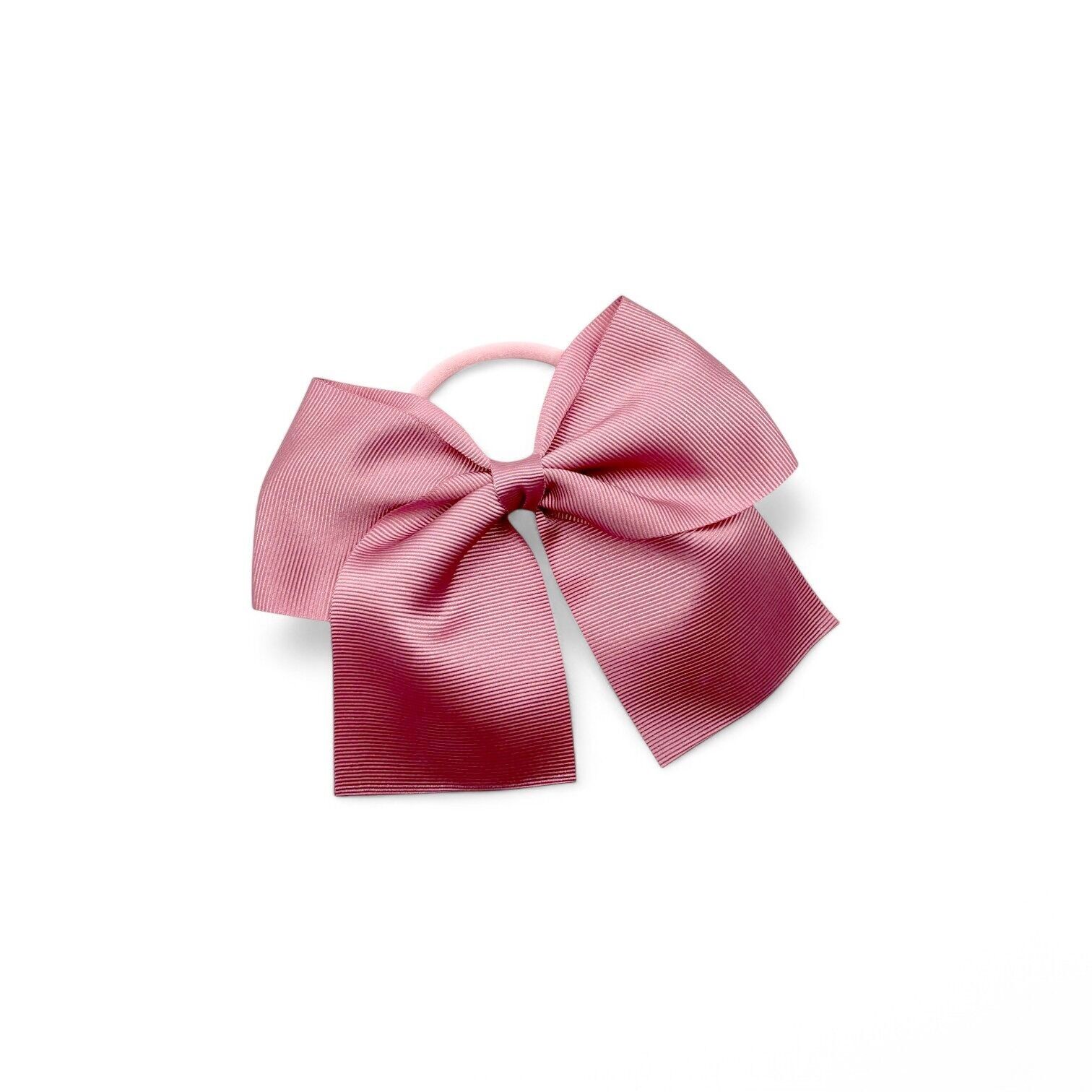 Lazo Infantil para pelo con goma - Cinta grosgrain - 11 X 9 cm - Rosa Palo