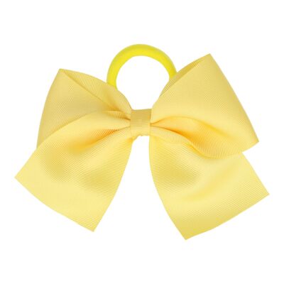 Hair bow with elastic - 11 X 9 cm - Yellow