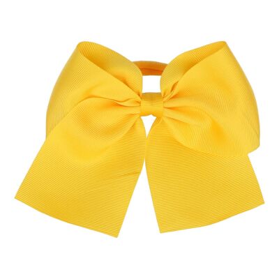 Hair bow with elastic - 11 X 9 cm - Mustard