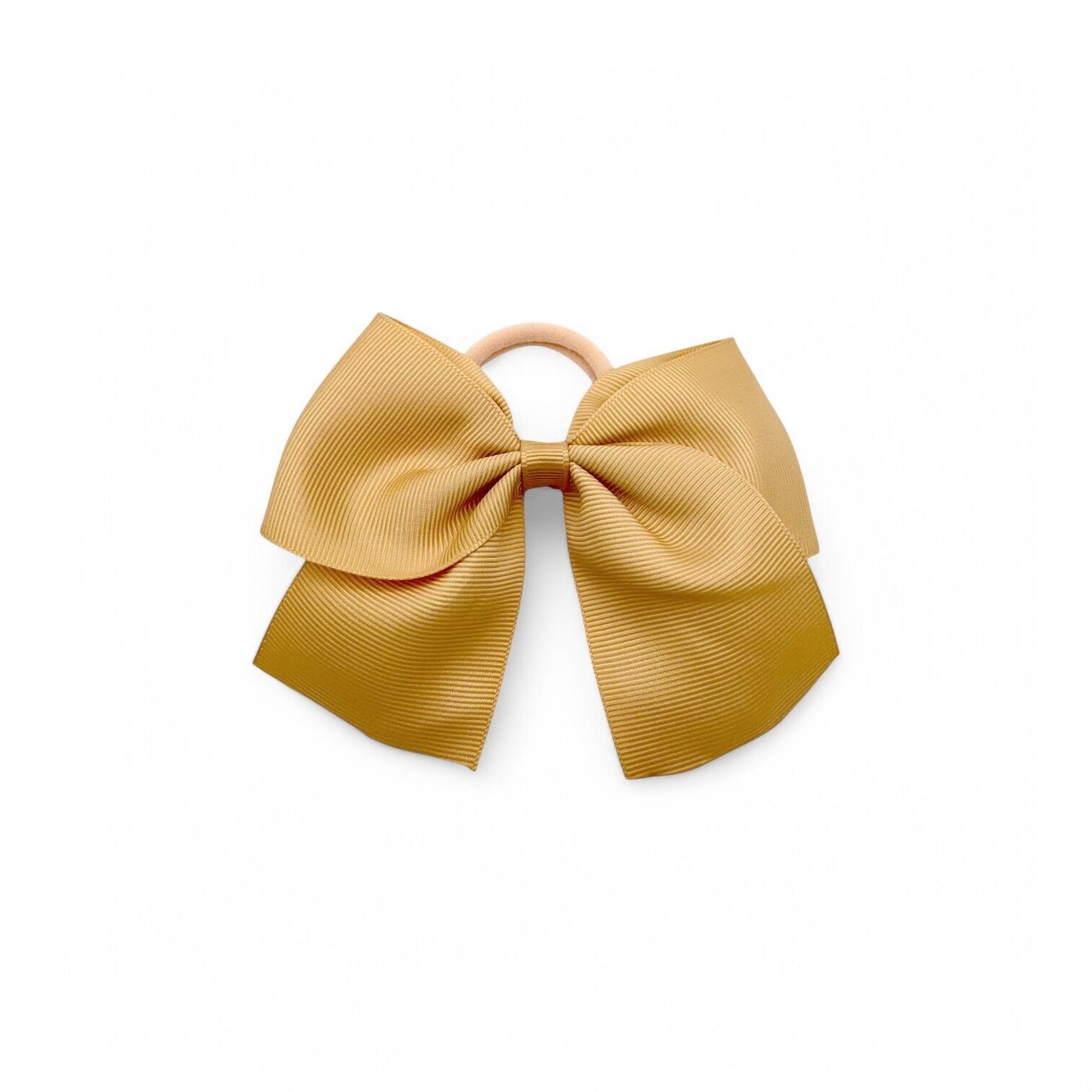 Lazo para pelo con goma - 11 X 9 cm - Mostaza