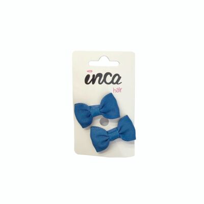2-pack hair bows with clip - Blue