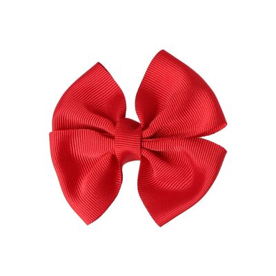 Hair bow with Clip - 7 X 6 cm- Red
