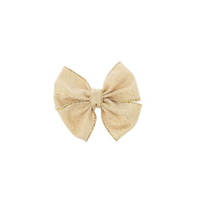 Haarschleife mit Clip – 7 x 6 cm – Gold