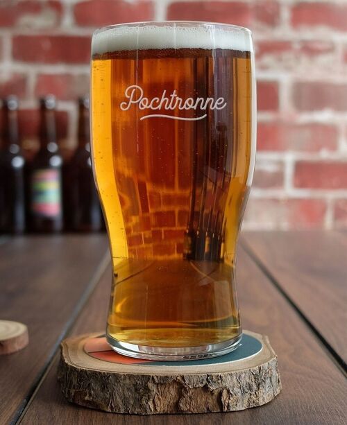 Verre à bière Pochtronne (gravé) - Rugby