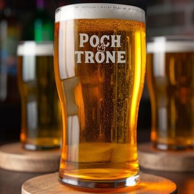 Poch-trone beer glass (engraved) - Rugby