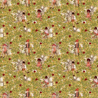 In the Apple Trees Organic Cotton Fabric