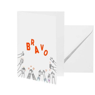 Greeting card "BRAVO"