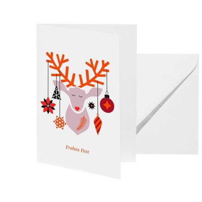 Greeting Card "Happy Holidays Deer"