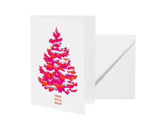 Grußkarte "Baum Frohe Weihnacht"