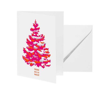 Grußkarte "Baum Frohe Weihnacht"
